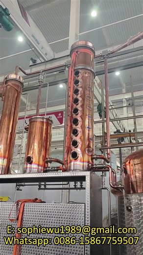 2000L copper still with copper reflux columns, versatile still for making gin vodka whisky brandy
