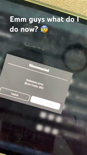 Error 285 roblox