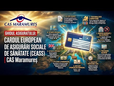 Ghidul Asiguratului: Cardul European de Asigurări Sociale de Sănătate (CEASS) | CAS Maramureș