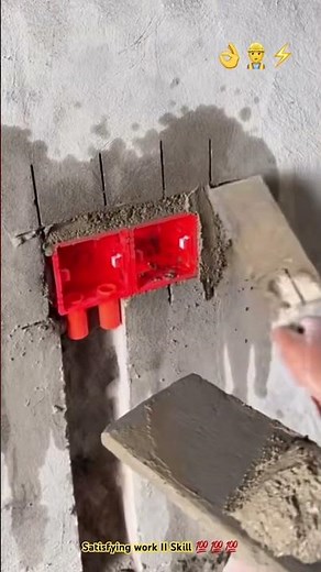 Construction craft💥 Installing electrical box on wall