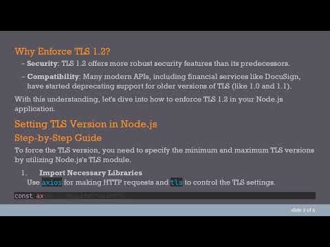 How to Force TLS Version 1.2 in Node.js Requests to DocuSign