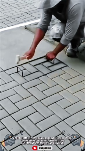 Concrete Pattern Tool for Brick Herringbone Design #ToolHolder