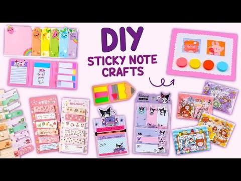 8 DIY STICKY NOTE CRAFTS - How To Make Sticky Notes - Cute School Supplies