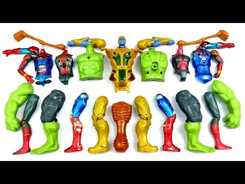 iron spider iron patriot thanos armor hulk smash siren head toys assemble video
