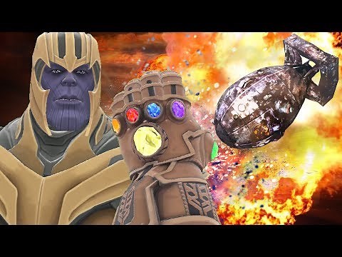 Can Thanos' INFINITY GAUNTLET Survive NUKES from HBombs in Gmod?