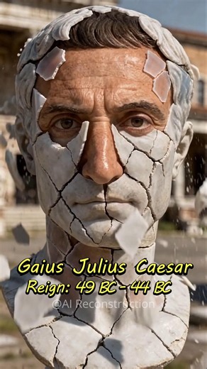 Reconstruction Of Gaius Julius Caesar Using AI #rome #romanempire #gladiator #historyshorts #ai