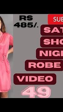 Satin Short Nighty Robe Set (Pink) | Clovia Bridal Nighty | ‪@Satinnightwearcollection‬ 😀💯