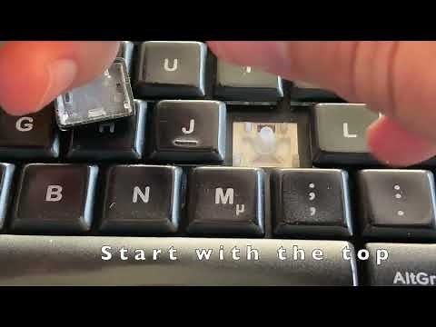 How to PROPERLY replace a regular Key on a Logitech K800 Y-R0011 fix repair remove Taste Ersatztaste