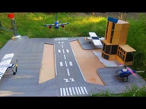 How To Build A Mini Airport With Flying Airplanes At Home | DIY Airport Model Making