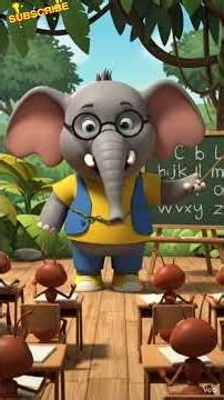 Learn E to H with Elephant Teacher 🐘 | Alphabet Learning for Kids #animatedanimals #shortsvideo