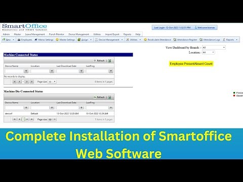 Complete Installation of Smartoffice Web Software with Biomax device | Smart office web application
