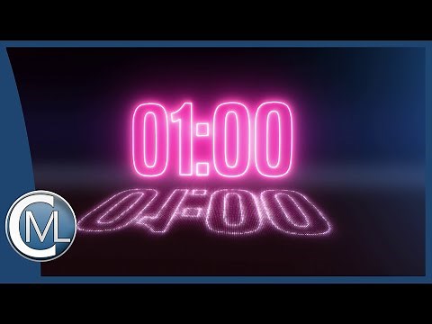 1 minute countdown (NEON Glow Edition) & voice over ⏰