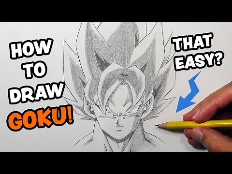 How To Draw Super Saiyan Goku For BEGINNERS - Step By Step Tutorial!