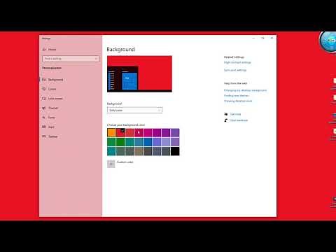 How to change windows 10 Desktop Background to plain or solid color