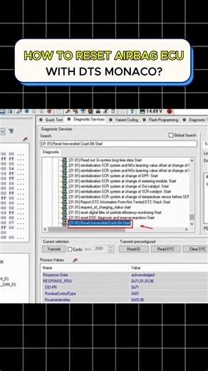 33K views · 339 reactions | How to Reset Airbag ECU Using DTS Monaco — Step-by-Step Guide for Technicians #DTSCoding #DTSMonaco #AirbagECU #CarDiagnostics #ECUProgramming #MercedesCoding #AutoExplain #WorkshopTools #MechanicLife #AutomotiveTech | Auto Explain-Explains Everything About Automotive | Facebook