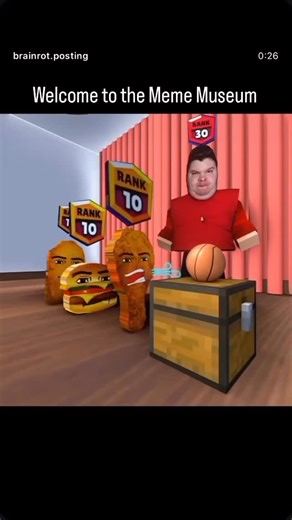 @meme_history_museum on Instagram: "A 2023 meme, This meme began with TikToker @wenonugget, who animated an Among Us–shaped chicken nugget with Roblox’s Free Man face singing James Brown’s “I Got You” in a southern accent. The clip’s combination of vocals, cursed animation, and an already inherently funny nugget shape created instant brainrot gold. Throughout 2023, the nugget evolved into a character of its own, starring in bizarre short videos where it referenced and parodied garbage mobile ads