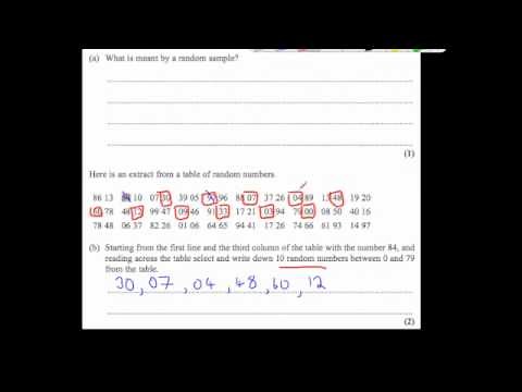 Random Sampling - Corbettmaths