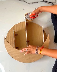 688K views · 3.8K reactions | Round shaped wall shelf ❤ #wallshelf #shelf #cardboard | Craft Engineer | Facebook