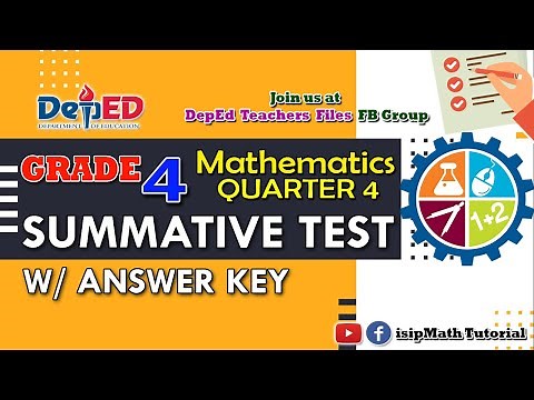 Grade 4 Math - Q4 Summative Test with Answer key