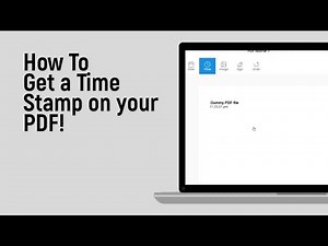 How to Get a Time Stamp on your PDF [easy]