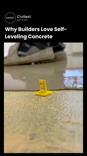 civilext on Instagram: "Pour it once… and the floor levels itself 😮 This is self-leveling concrete—designed to flow, settle, and create a perfectly smooth surface without heavy finishing. Fast. Precise. Game-changing for modern flooring. Would you trust a floor that levels itself? 🤔 Follow for smart building & construction knowledge 🏗️ Save this for your next project ✔️ #SelfLevelingConcrete #ConcreteWork #FlooringTech #ConstructionKnowledge #BuildingSmart"