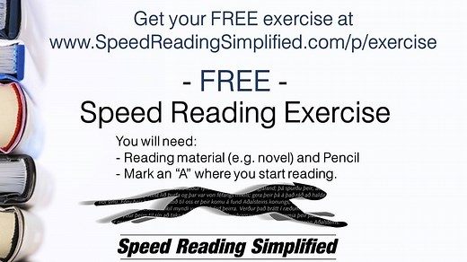 Here you will find your FREE Speed Reading Exercise