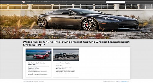 Online Pre-owned/Used Car Showroom Management System in PHP Free Source Code
