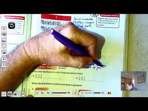 3rd grade GO Math: Lesson 9.5 Compare and Order Fractions pages 385-388