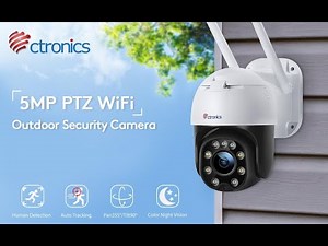 Ctronics 5MP PTZ Security Camera with Auto Tracking and Color Night Vision