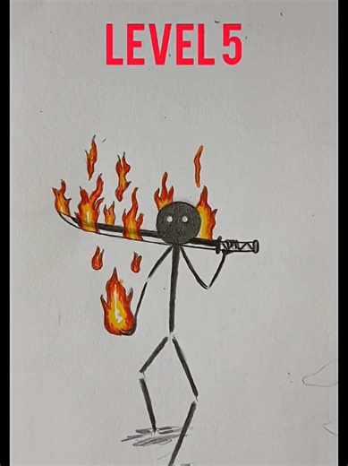 how to draw stickman in different levels 💕✨ #art #drawingtutorial #howtodraw #sketchbook #fyp