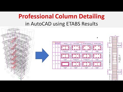 Professional Building Detailing - Draw Column Detailing and Schedule in AutoCAD using Etabs results