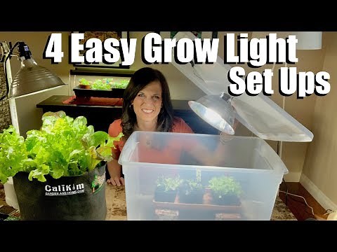 4 Easy Grow Light Set Ups for Starting Seeds Indoors // Spring Garden Series