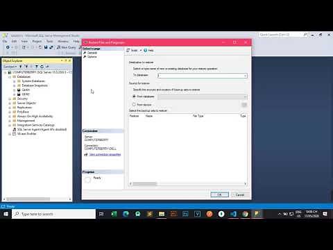 How to restore .bak file in SQL Server Management Studio 2019