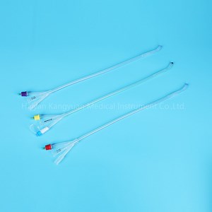 [Hot Item] 3 Way Silicone Foley Catheter Coude Tip Tiemann Normal Balloon China Manufacturer
