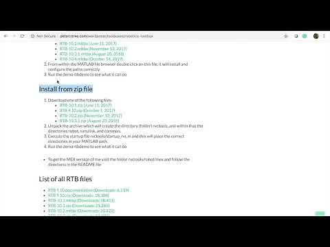 Peter Corke Toolbox download and install