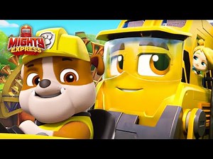 Brock and Rubble Build It Best! Mighty Express + Paw Patrol Mashup Episode - Mighty Express Official