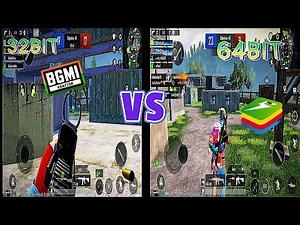 BGMI BLUESTACK 5 32 Bit VS 64 Bit Side By Side Comparison | 32 BIT VS 64 BIT PERFORMANCE TEST |