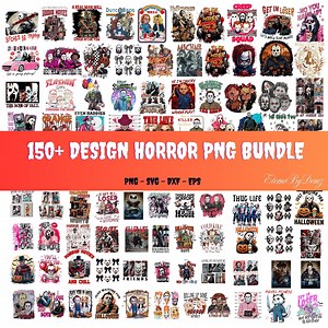 Halloween Horror Movie Villains PNG Bundle, Sublimation Designs - Etsy