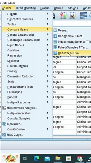 1 minute SPSS Tutorial | One Way ANOVA Test | Hypothesis Testing #spsstutorial #youtubeshorts