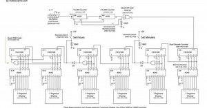 24h /12h Digital clock using ic555 ,7490 decade counters and 7447 bcd-7seg decoders tutorial (1/2)