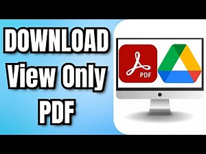 How To DOWNLOAD A View Only PDF From GOOGLE DRIVE