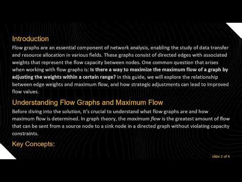 Maximizing Max Flow in Directed Graphs: A Guide to Weight Adjustment