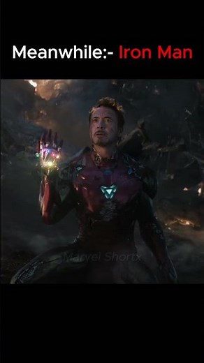 Iron Man Using Infinity Gauntlet.