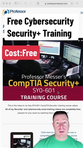 Free Cybersecurity Training for CompTIA Security | Get Certified Now!