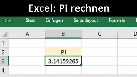 Excel: Pi eingeben, darstellen und rechnen – so geht's