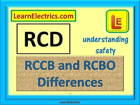 RCD - RCCB and RCBO Differences explained