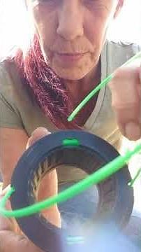How to string a double spool Greenworks pro weedeater