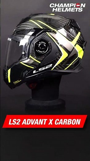 LS2 Advant-X Carbon Future 2 H-V Yellow-06 - Showcase #ls2 #ls2advant #modularhelmet
