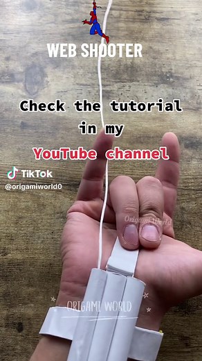 Check the tutorial for WEB SHOOTER in my YouTube channel https://youtube.com/@easyorigamiworld #webshooter #webshootertutorial #spidermanwebshooter #spidermancraft #origamichallenge #origamiworld #peterparkercosplayer