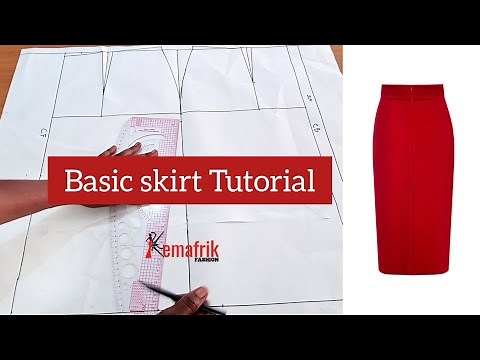 How to draft a Basic Skirt Pattern || Tutorial